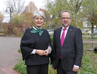 Landrat Dr. Ansgar Müller mit der neuen Regierungspräsidentin der Bezirksregierung Düsseldorf Birgitta Radermacher