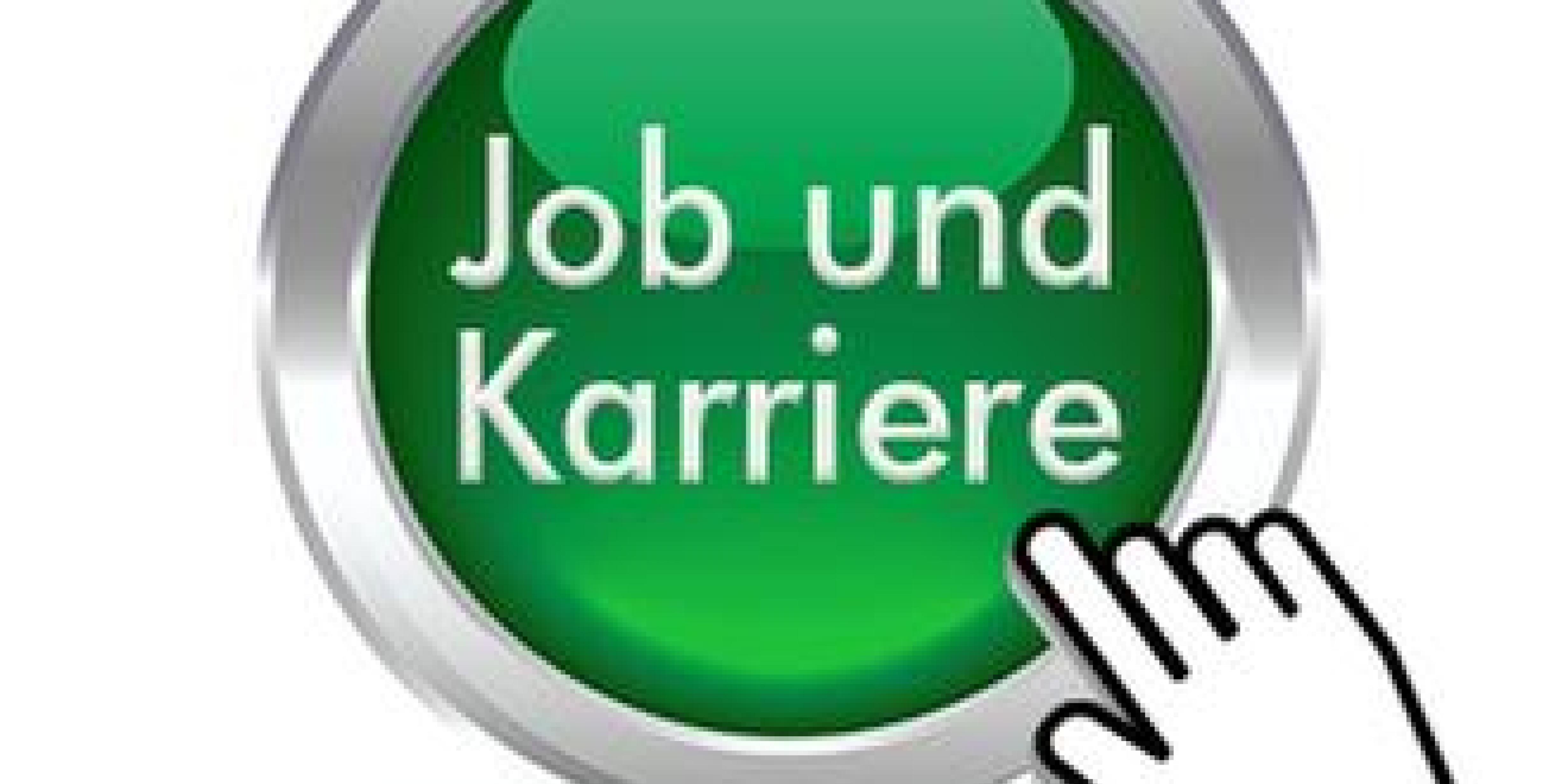 grüner Button "Job und Karriere" wird mit der Maustaste angeklickt